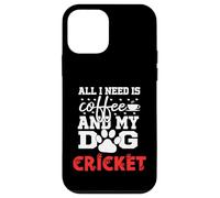 Nom du Chien Cricket All in Need is Coffee My Dog Named Cricket Coque pour iPhone 12 Mini