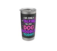 Nom du chien Nouille qui ne parle qu'à mon chien Gobelet isotherme en acier inoxydable double paroi