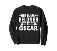 Nom du Chien Oscar personnalisé This Human Belongs to a Sweatshirt