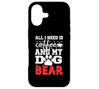 Nom du Chien Ours All in Need is Coffee My Dog Named Bear Coque pour iPhone 17