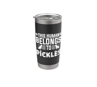 Nom du chien Pickles Gift Belongs To Pet Dog Pickles Gobelet isotherme en acier inoxydable double paroi