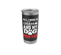 Nom du chien Porter All In Need Is Coffee My Dog Named Porter Gobelet isotherme en acier inoxydable double paroi