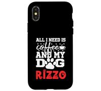 Nom du Chien Rizzo All in Need is Coffee My Dog Named Rizzo Coque pour iPhone X/XS