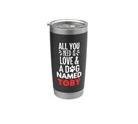Nom du chien Toby Design - All You Need is Love ! Gobelet isotherme en acier inoxydable double paroi