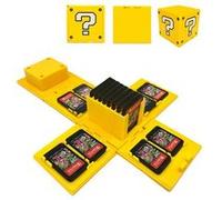 【Nom du magasin: WISETONY®】Boîtes de rangement avec 16 poches pour jeux Nintendo Switch - Jaune Jaune