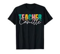 Nom du professeur d'école personnalisé Camille Retraite Professeur T-Shirt