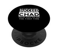 Nom du Tchad Humoristique Blague Noël Anniversaire Papa Homme père PopSockets PopGrip Adhésif
