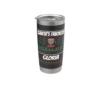 Nom Gloria préféré du Père Noël amusant Gloria Gobelet isotherme en acier inoxydable double paroi