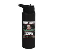 Nom Gloria préféré du Père Noël amusant Gloria Stainless Steel Insulated Water Bottle
