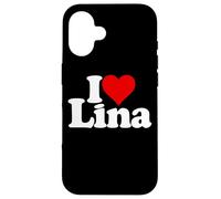 NOM I Love Heart Lina sur Un T-Shirt Coque pour iPhone 16
