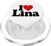 NOM I Love Heart Lina sur Un T-Shirt PopSockets PopGrip pour MagSafe