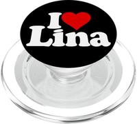 NOM I Love Heart Lina sur Un T-Shirt PopSockets PopGrip pour MagSafe