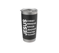 Nom Jésus-Christ Messie Retior Jéhovah Maître Yahweh Gobelet isotherme en acier inoxydable double paroi