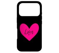 Nom Lisa Rose en Forme de cœur personnalisé pour Femme, Fille, Amie Coque pour iPhone 17 Pro