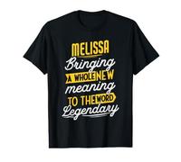 Nom mélisse légendaire Qui Dit drôle Melissa T-Shirt Graphique avec Valeur