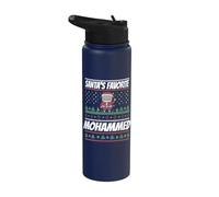 Nom Mohammed amusant de Noël préféré du Père Noël Stainless Steel Insulated Water Bottle