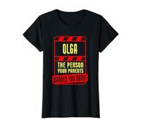 Nom Olga You Parents Warned You - Funny Olga Name T-Shirt Graphique avec Valeur