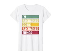 Nom personnalisé Amusant Je suis Zacharias Doing Zacharias Things T-Shirt Graphique avec Valeur