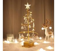 Nom personnalisé Casquette de Noël LED Lampe d'arbre en Cristal nom personnalisé Table métallique Lampe d'arbre de Noël Lampe d'arbre en Cristal Cadeau décoratif de Noël (Chapeau de Noël)