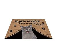 Nom Personnalisé du Chien, My Love Dog Cat, Pas Besoin De Frapper, Je Sais Que Vous Êtes Là Paillasson De Bienvenue Anti-Poussière Paillasson D'Entree Doux Tapis De Bain pour Salon Terrasse 40X60Cm