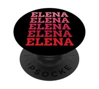Nom personnalisé Elena I Love Elena Vintage PopSockets PopGrip Adhésif