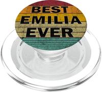 Nom personnalisé Emilia I Love Emilia Style rétro Vintage PopSockets PopGrip pour MagSafe