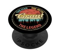 Nom personnalisé Grant The Man The Myth The Legend Men PopSockets PopGrip Adhésif