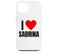 Nom personnalisé I Love Sabrina pour Femme en Forme de cœur Coque pour iPhone 13