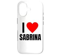 Nom personnalisé I Love Sabrina pour Femme en Forme de cœur Coque pour iPhone 17