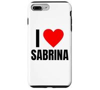 Nom personnalisé I Love Sabrina pour Femme en Forme de cœur Coque pour iPhone 7 Plus/8 Plus