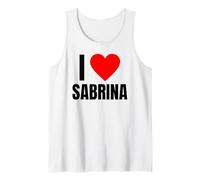 Nom personnalisé I Love Sabrina pour Femme en Forme de cœur Débardeur