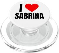 Nom personnalisé I Love Sabrina pour Femme en Forme de cœur PopSockets PopGrip pour MagSafe