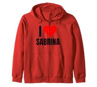 Nom personnalisé I Love Sabrina pour Femme en Forme de cœur Sweat à Capuche