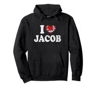 Nom personnalisé Jacob I love Jacob vintage Sweat à Capuche