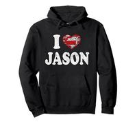 Nom personnalisé Jason I Love Jason Vintage Sweat à Capuche
