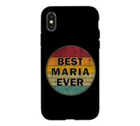Nom personnalisé Maria I Love Maria Style rétro Vintage Coque pour iPhone X/XS