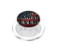Nom personnalisé Nathan I Love Nathan USA Style Vintage PopSockets PopGrip pour MagSafe