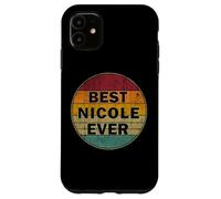 Nom personnalisé Nicole I Love Nicole Style rétro Vintage Coque pour iPhone 11