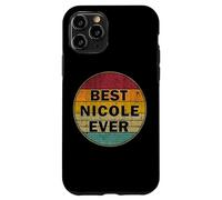 Nom personnalisé Nicole I Love Nicole Style rétro Vintage Coque pour iPhone 11 Pro