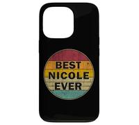Nom personnalisé Nicole I Love Nicole Style rétro Vintage Coque pour iPhone 13 Pro