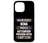 Nom personnalisé NINA drôle mignon personnalisé nom Nina Coque pour iPhone 13 Pro Max