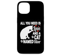 Nom personnalisé pour Chat Oliver Mignon Chaton Amoureux des Animaux domestiques Coque pour iPhone 13