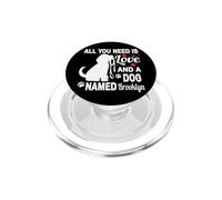 Nom personnalisé pour Chien Brooklyn Cute Pet Lover PopSockets PopGrip pour MagSafe