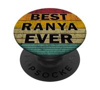 Nom personnalisé Ranya I Love Ranya Style rétro Vintage PopSockets PopGrip Adhésif