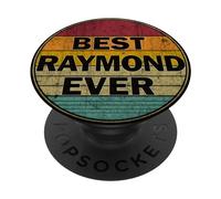 Nom personnalisé Raymond I Love Raymond Style rétro Vintage PopSockets PopGrip Adhésif
