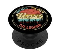 Nom personnalisé Ross The Man The Myth The Legend Men PopSockets PopGrip Adhésif