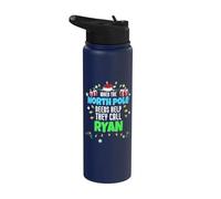 Nom Ryan Christmas Ryan North Pole Helper Stainless Steel Insulated Water Bottle