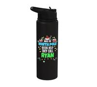 Nom Ryan Christmas Ryan North Pole Helper Stainless Steel Insulated Water Bottle
