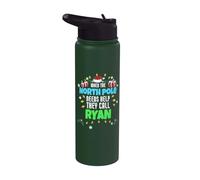 Nom Ryan Christmas Ryan North Pole Helper Stainless Steel Insulated Water Bottle