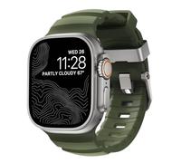 NOMAD Apple ─ Bracelet de montre de sport Rocky Point Forest - 46/49 mm - Bracelet robuste pour Apple Watch avec matériel en titane naturel - Aventureux pour homme et femme